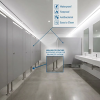 Panneau HPL imperméable pour armoire de salle de bain, cabine de douche, cloison de toilettes, forte capacité de fixation par clous
