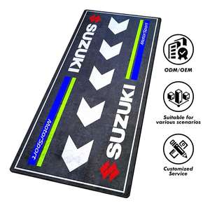 Tapis <span class=keywords><strong>de</strong></span> <span class=keywords><strong>moto</strong></span> avec logo personnalisé |   Construction durable en nylon/caoutchouc pour une utilisation en boutique, sur piste <span class=keywords><strong>de</strong></span> course et en présentoir <span class=keywords><strong>de</strong></span> vente au détail - Product Image 1