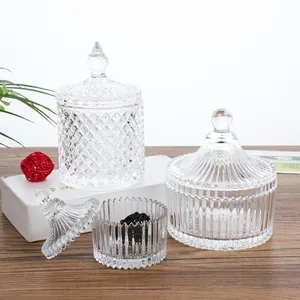 Concrete Crystal Black Glass Square Metal Candle Jar For Making Holders Lanterns And Amber Jars Boxes Packaging With Lid