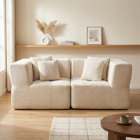 Vakuumkomprimiertes Modulares Bodensektional-Sofa aus Wildleder, Frei Kombinierbare Blockcouch, Platzsparendes Komprimierbares Lounge-Sofa