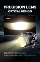 GOODZOOM Phares antibrouillard universels 3'' (7,6 cm) à LED 4300K, projecteurs de brouillard pour voitures et camions