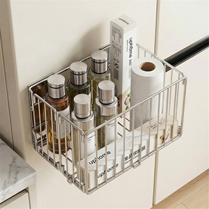 Modern Corner Zinc Alloy Magnetic Bathroom <b>Storage</b> Racks for Skincare Toothbrushes & Toiletries - Product Image 2