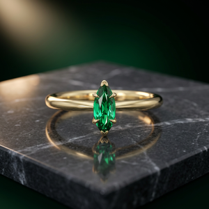 Esmeralda Verde en Forma de Marquesa, Gema Suelta, Tamaños Personalizados Disponibles para Producción y Suministro de Joyería - Product Image 1