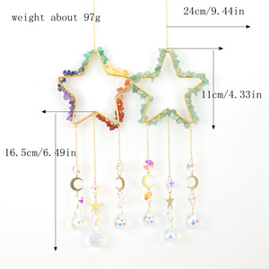 Nouveauté, attrape-soleil en cristal, carillon éolien en cristal fait à la main en forme d'étoile pour la décoration - Product Image 4