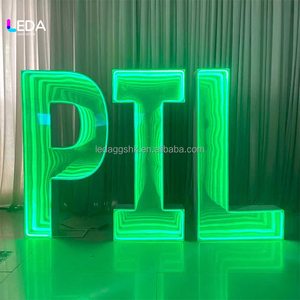 LEDA A-Z 4ft RGB Color 3D Infinity Mirror <b>Letter</b> and Number <b>Light</b> LED Neon for Wedding Party Decor and Mall Advertising - Product Image 3