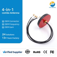 Antenne Combo 4G 4-en-1 Longue Portée Signal LTE MIMO WiFi GPS GNSS Étanche Connecteur Mâle SMA Montage Adhésif Antenne 2x2
