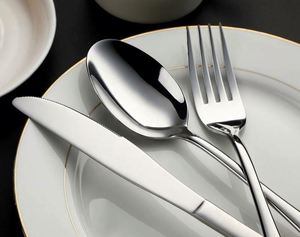 Hot Selling <b>Restaurant</b> Quality 4pcs Stainless Steel Cutlery <b>Set</b> Food Grade Spoon Fork Knife Flatware With Box - Product Image 3