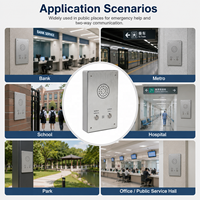 Station d'appel publique encastrée pour banques, métros, écoles, hôpitaux, parcs avec panneau d'interphone en acier inoxydable et fonction d'appel de service