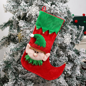 Sacchetto Regalo Natalizio in Tessuto <span class=keywords><strong>di</strong></span> Poliestere, Borsa per Caramelle 43cm, Decorazione da Appendere per <span class=keywords><strong>Albero</strong></span> <span class=keywords><strong>di</strong></span> <span class=keywords><strong>Natale</strong></span> e Caminetto, Produzione per Feste Natalizie - Product Image 3