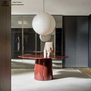 <span class=keywords><strong>Tavolo</strong></span> da Pranzo in Marmo di Alta Gamma in Stile Villa Minimalista, <span class=keywords><strong>Tavolo</strong></span> Rotondo Moderno e Lussuoso per Ristorante - Product Image 3