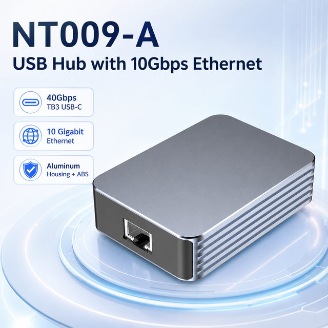 Thunderbolt 3/USB4 to 10Gbps Ethernet Adapter, 40Gbps 10G/5G/2.5G RJ45 Network Adapter for MacBook Pro/Air