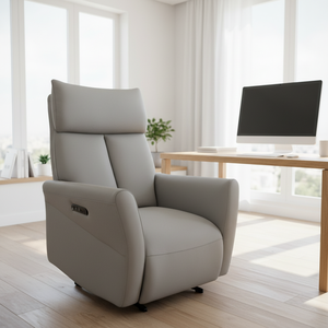 <span class=keywords><strong>Sillón</strong></span> Reclinable Eléctrico de Doble <span class=keywords><strong>Motor</strong></span> para Hogar Inteligente, de Cuero Genuino, para Oficina y Hogar, Incluye Cuero Genuino - Product Image 1