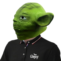 Masque en latex amusant Maître Yoda, accessoire de tête pour film et télévision, costume d'Halloween, jeu de rôle, fête, mascarade, personnalisable