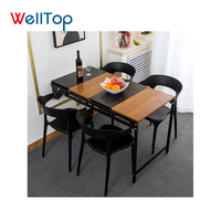 Meubles Table Basse Transformable Mécanisme Changeant Et Pliant Carré Table À Manger WT01-14