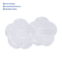 Boîte d'emballage cosmétique en plastique transparente en forme de fleur, 6 couleurs, luxe OEM, logo personnalisé, vente en gros, vide, palette de fards à paupières 10g