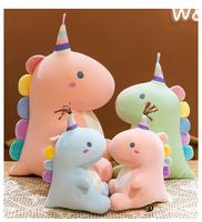 Couette en peluche super douce 30/40/50cm en coton PP brodé, jouet en peluche dinosaure personnalisé anti-stress, Pâques