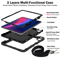 Étui robuste pour tablette enfant avec support rotatif, étanche, antichoc, protection durable pour iPad Pro 13 M4/M5 – Vente en gros