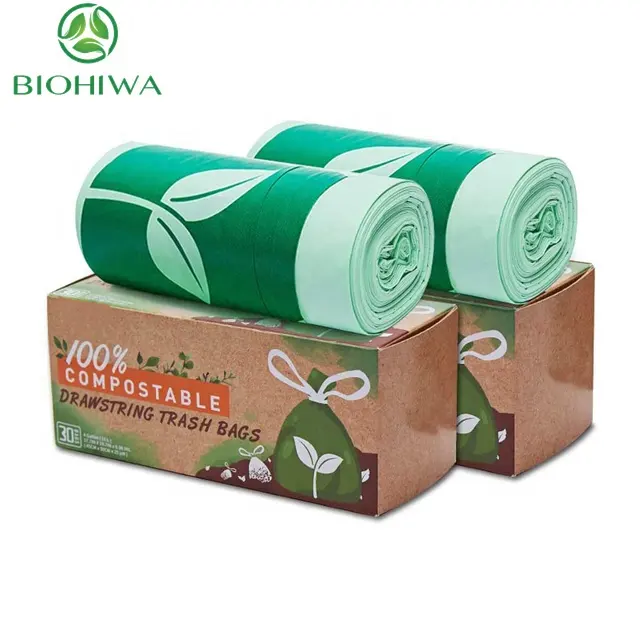 Vendite calde cina leader biodegradabile compostabile sacco della spazzatura dimensioni sacca S/M/L/XL doganale a colori/stampa