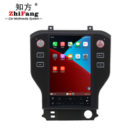 Radio de Coche con Pantalla Vertical Android de 11.8 Pulgadas, Reproductor Multimedia de DVD para Ford Mustang Plus 2014-2019, Navegación GPS, Cámara Trasera
