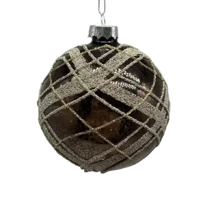 2022 थोक अनुकूलित कांच पारदर्शी क्रिसमस पेड़ गहने गेंद आपूर्तिकर्ता