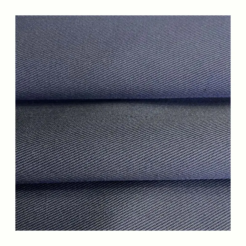 Manufacturer polyester spandex fabric roll cotton spandex twill solid dyed fabric stock lot