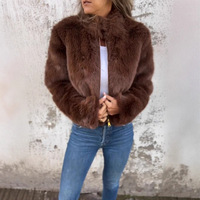 Veste décontractée à col montant et fermeture éclair pour femme, nouvelle collection automne/hiver, tendance