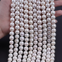 Perles d'eau douce rondes de forme Edison de couleur blanche de qualité A de 10 à 13 mm pour la fabrication de bijoux