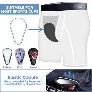 Calzoncillos bóxer deportivos CELINNE para hombre, con bolsillo para copa deportiva, de poliéster y spandex. - Product Image 6