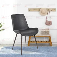 थोक आधुनिक भोजन कक्ष फर्नीचर नए डिजाइनर चमड़े धातु पैरों खाने की कुर्सी