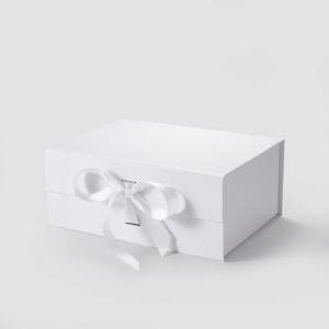 Caja de Regalo Plegable Rosa Personalizada al por Mayor, con Cierre Magnético de Lujo y Cinta - Product Image 3