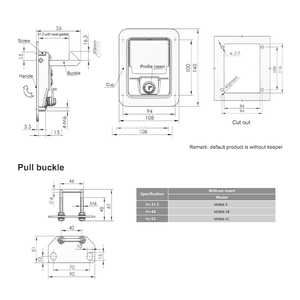 Thép MS866-5S cup cam điện bảng điều khiển khóa và bản lề với Kẽm hợp kim lõi - Product Image 2