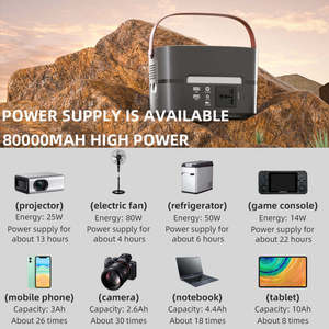 Générateur solaire portable pour l'extérieur, station d'alimentation portable 300w 80000mah, générateur portable pour le camping - Product Image 4