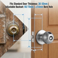 Serrure de porte intelligente Tuya DIY à empreinte digitale, alarme basse tension, installation facile, cylindre de serrure avec batterie pour Airbnb et maison connectée