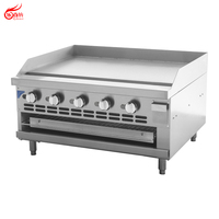 Grill de comptoir à gaz robuste de 36 pouces en acier inoxydable avec pare-éclaboussures pour la préparation rapide de steaks et de burgers (GS36LT)