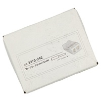 Conector de Empalme de Cables PUSH WIRE 2273-242 en Stock, Nuevo y Original Alemán, Carcasa Transparente de 2 Conductores, Cubierta Blanca 2273 242