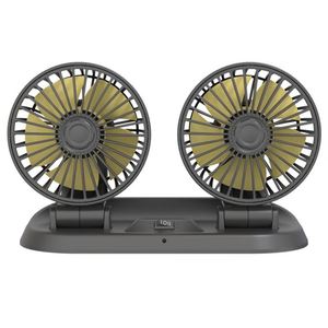 Ventilateur solaire double tête silencieux pour voiture, rotation à 360°, refroidissement, ventilateur USB pour l'intérieur de la voiture - Product Image 6