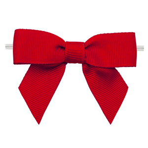 Lazos Pre-Atados Gordon Ribbons, Lazo Rojo de Poliéster con Alambre para Envolver Regalos y Decoración Navideña - Product Image 1