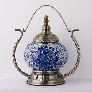 Portable Rechargeable Outdoor Mosaic Lamp Mini Desk Lamp Ambient <b>Light</b> Retro Bohemian Turkish Style Table Lamp - Product Image 1