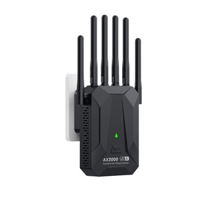 KuWFi WiFi <span class=keywords><strong>6</strong></span> 확장기, 3000Mbps 듀얼 밴드 및 <span class=keywords><strong>6</strong></span>개 안테나 무선 실내 장치 기가비트 포트 리피터 라우터 - Product Image 1