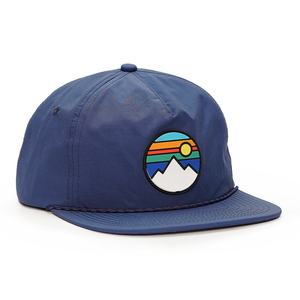 Casquettes Snapback non structurées personnalisées à 5 panneaux avec logo en caoutchouc et cordon en nylon - Product Image 4