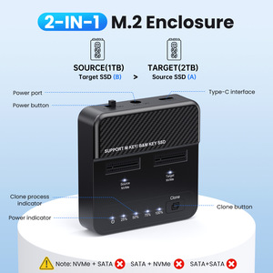 HPE <b>NVMe</b> Dual Disk Enclosure <b>M</b>.<b>2</b> Docking Station 20Gbps Type C Clone Support For External <b>SSD</b> Storage - Product Image 2