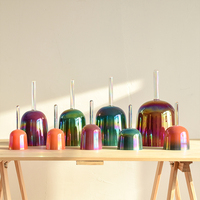 Ensemble de 9 bols chantants en cristal Solfeggio Special Herz, instrument de sonothérapie pour la guérison énergétique et le nettoyage du corps