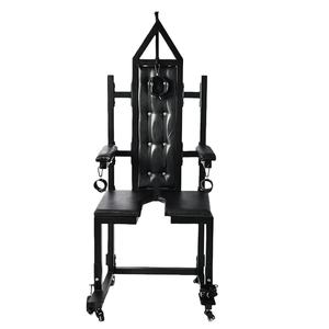 Chaise en métal BDSM à jambes ouvertes, mobilier ludique pour adultes, outils de formation SM, chaise de contention à jambes ouvertes - Product Image 1