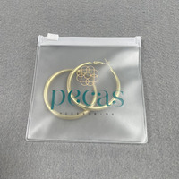 Bolsa de plástico de embalaje de PVC personalizada para ropa, bolsa pequeña con cremallera para joyería