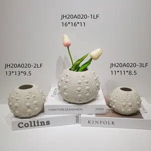 Vasos de cerâmica para flores de pampas, estilo nórdico feito à mão, prateleira de mesa moderna Boho Farmhouse