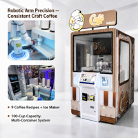 Máquina Expendedora de Café Personalizada, Dispensador Automático de Bebidas Espresso, Máquina de Bebidas Calientes/Frías de Autoservicio