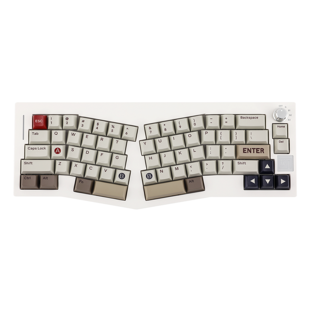 EPOMAKER Alice 66x Ergonomic Mechanical Keyboard 66 Keys Split Layout VIA Programmable Gasket Mount Hot-swapRGB Knob for Win/Mac