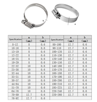 Colliers de serrage universels pour tuyaux à vis sans fin Type mini-collier pour tuyaux et tubes fermes
