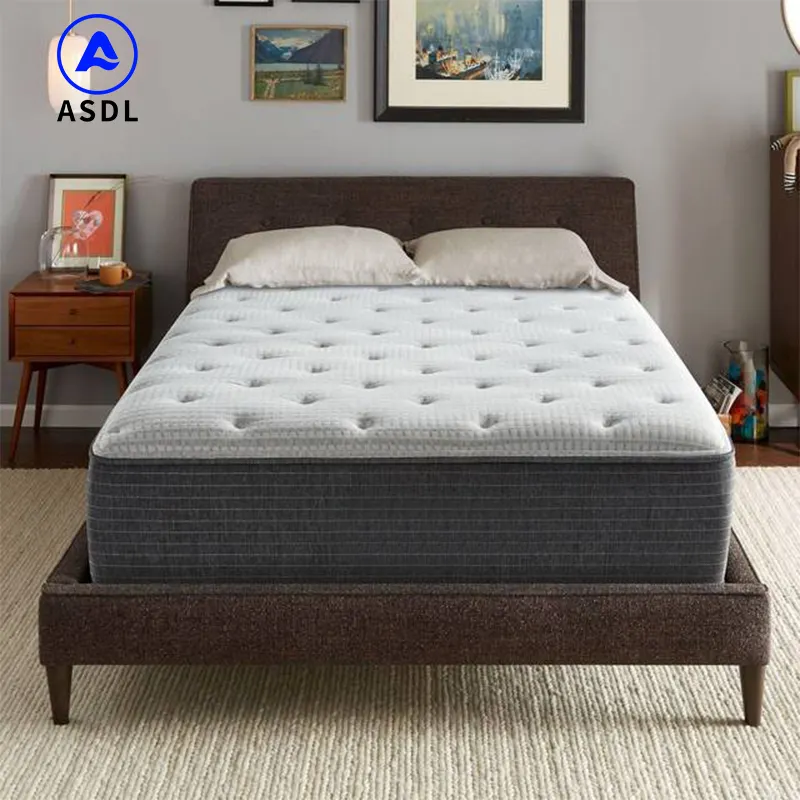 small packageRolling Box Pocket Spring Mattress with Gel Memory Foam Mattress for sale King size Queen size Mattress