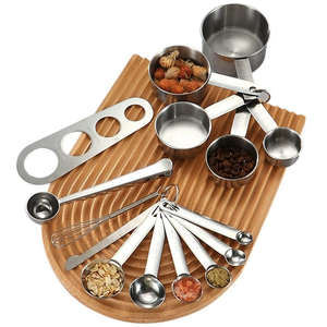 <b>Measuring</b> <b>Spoons</b> Stainless Steel Kitchen Tools <b>Measuring</b> Cups Set Spaghetti Measurer Seasoning <b>Spoon</b> with Leveler Scoop/Clip - Product Image 6